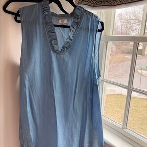 Ruffle V-Neck Sleeveless Dress